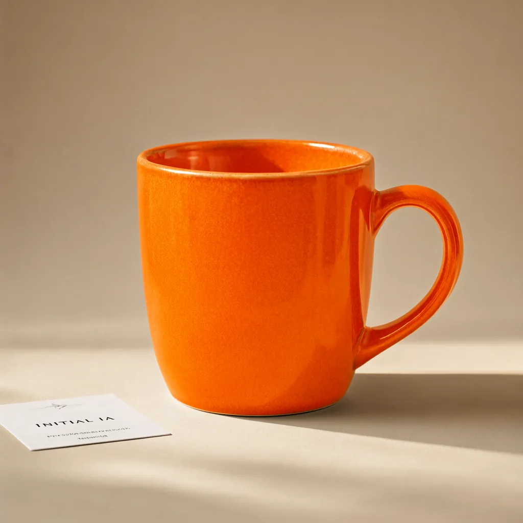 Variante du test interne : le mug recoloré en orange